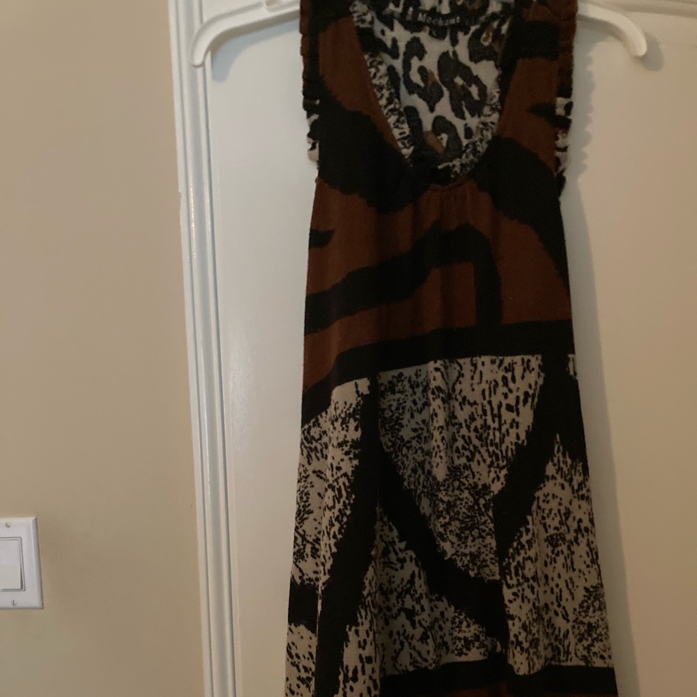 Merchant sleeveless animal print long top size large